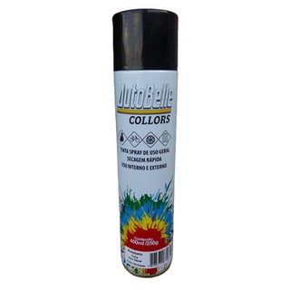 Tinta Spray Collors Uso Geral / Preto Brilhante - 400 Ml