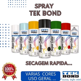 Tinta Spray Tek bond Uso Geral Varias Cores 350 ML secagem rapida.