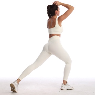 2 Peça Conjunto De Roupas De Fitness Sutiã Esportivo Das Mulheres + Leggings De Cintura Alta yoga Treino (8)