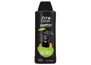Shampoo Pelos Escuros Pet Clean 700ml Cães Cachorros Pet