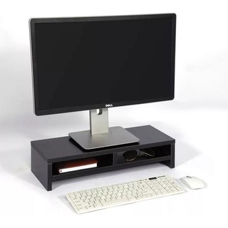 Suporte Base Para Monitor 1,00x0,20x0,15 Preto MDF 15mm Ergonômico Setup Gamer Home Office (3)