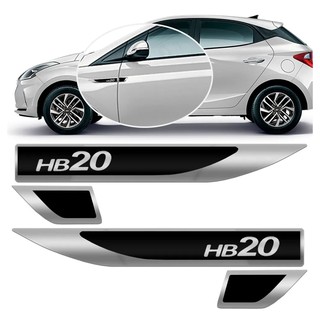 Par Emblema Lateral Resinado Aplique Adesivo Paralama Porta Hyundai Hb20 Hatch
