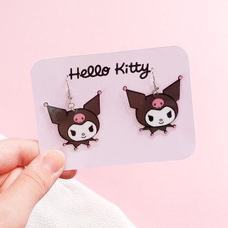 Cartela um par de brincos Hello Kitty Friends - KUROMI
