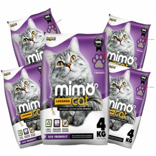 Areia Higiênica para gatos MimoCat Lavanda 5 pacotes de 4kg cada