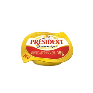Manteiga President Extra Sem Sal 10g Blister Caixa 192 Un