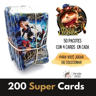 50 Pacotinhos LEAGUE OF LEGEND | São 200 CARDS | Revenda