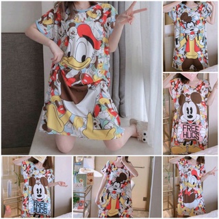 Camisola Disney/ Mickey/ Pluto/ Pato Donald/ Pijama Plus Size