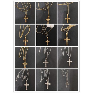 Colares e pingentes masculinos de aço inoxidável, colares de cruz, colares unissex(yesu)