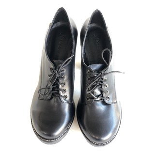 Sapato Feminino Oxford Salto Tratorado Preto Fosco Botinha (5)