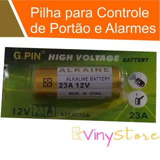 Pilha/Bateria Alcalina 12v 23a para Controle de Portão ou Alarme