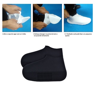 Protetor De Sapato De Silicone Capa Chuva Sapato Tênis Impermeável Sapato a prova de agua (2)