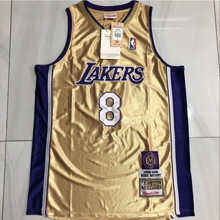 (Versão premium) 10 Estilos Camisa De Basquete NBA Los Angeles Lakers 8 # Kobe Bryant Hall of Fame golden (1)