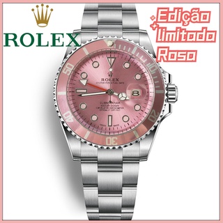 Relógio ROLEX Casal Com Disko Visor Limitada Rosa
