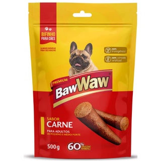 Bifinho Baw Waw para cães pequeno porte sabor Carne 500g