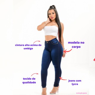 calça jeans feminina cintura alta com lycra skinny premium (2)