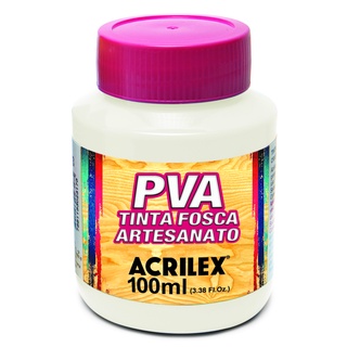 Tinta Fosca PVA Acrilex - Artesanato 100ml - BRANCA 519