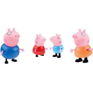 Peppa Pig Família 4 personagens Peppa George Papai e Mamãe Pig - Educativos - Coleção - Menino Menina - Infantis - Personagens - Presente - Brinquedos