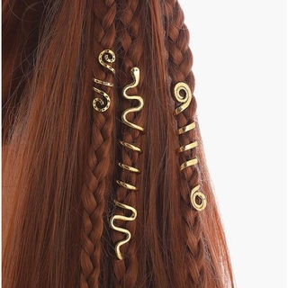 [Women Braids Spiral Coils Hair Accessories] [Gold Metal Hair Clips] [Fashion Vintage Headwear]