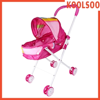 ✨Kengana✨ Carrinho De Boneca Dobrável Com Capuz Rosa / Cadeira De Passeio Para Crianças / Móveis De Simulação (9)