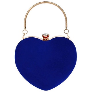 Heart Shape Clutch Bag Messenger Shoulder Evening Bag Purse,blue