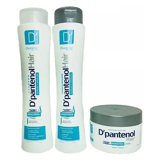 Kit Capilar D'Pantenol Doura Hair 3 Produtos - Shampoo / Condicionador / Máscara