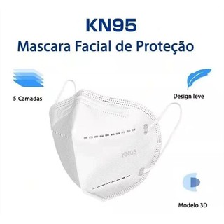 KIT 10 Máscara KN95 Respiratória de Proteção PFF2 N95 5 camadas Nova embalagem pronta entregar