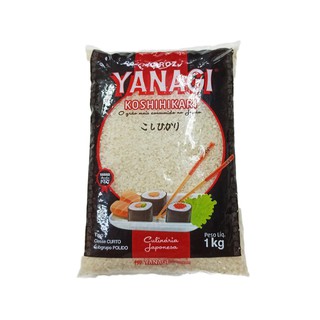 Arroz Japonês Yanagi Koshihikari Grão Curto Sushi Premium 1kg - Three Foods Distribuidora (1)