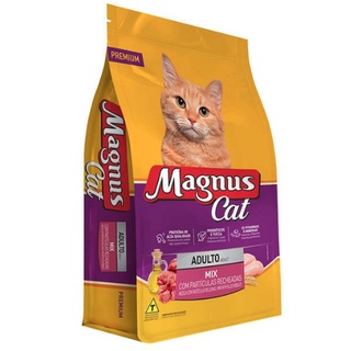 Ração Magnus Cat Mix Adultos Com Partículas Recheadas 10 kg