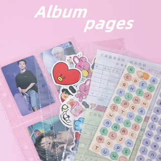 Double Sides A5 Sleeves 10pcs 2/4/8 Pockets Transparent Photo Album Binder Inners Refills Photocard Stickers Storage Loose-leaf (9)