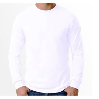 Camiseta Camisa Manga Longa Comprida Branca Básica Lisa Sem Estampa