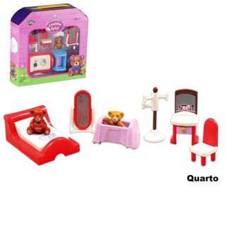 Kit Completo Brinquedo Conjunto De Cozinha/Sala/Quarto/Bebe/Bandeiro Acessórios Casinha Boneca 6 Ambientes Miniaturas (7)