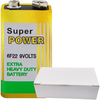 Baterias 9v SUPER POWER 6f22 Longa Duração (CAIXA COM 10 UNIDADES)