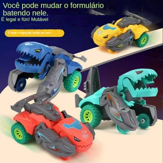 Carro De Dinossauro brinquedo Rotativo Anti Impacto Deformação Brinquedo Infantil Presente