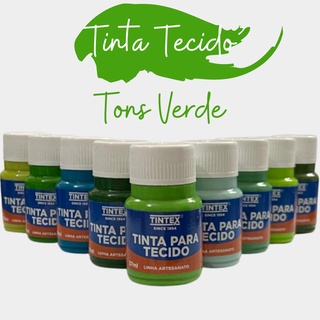 TINTA PARA TECIDO FOSCA TINTEX 37ml/100ml - (parte 3) - TONS VERDES
