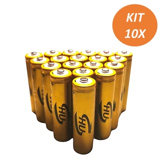Kit 10 Baterias Recarregável Li-ion 18650 4.2 9800mah Com Chip Proteção Para Lanterna