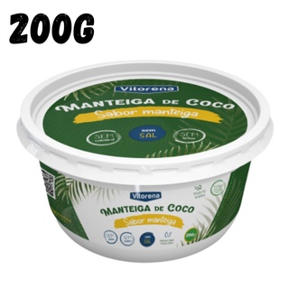 Manteiga de Coco sem sal 200g (sem lactose, vegano) - Vitorena