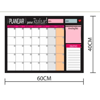 Lousa - Planner - quadro de planejamento em metal com Caneta (3)