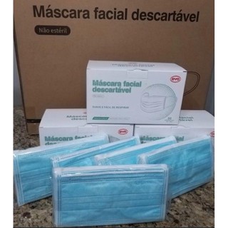 Mascara Facial Descartável BYD Tripla Caixa Com 50 Unidades Cor Branco (7)