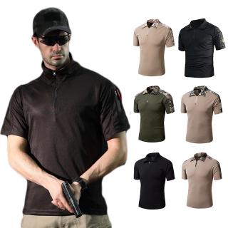 T-Shirt Verão Homens Camuflagem Tático Airsoft