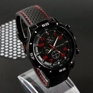 Novo Relógio Esportivo De Luxo À Prova D'água De Aço Inoxidável Faixa De Silicone (1)