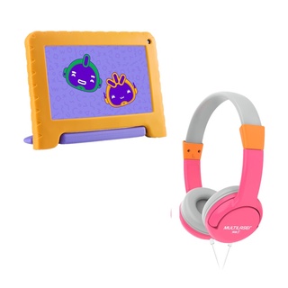Combo Kids - Tablet Infantil com Wi-fi 32GB Tela 7 Pol Preto Mirage e Headphone Multilaser Kids Happy Rosa - PH378K (1)