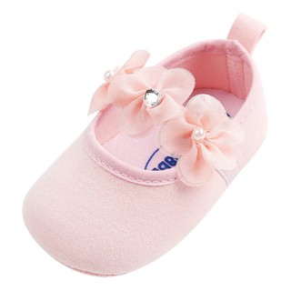 Babyshow Bebê Arco Bonito Flores Sapatos De Princesa Sola Macia Não-Derrapante (3)