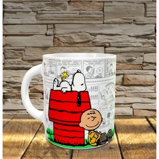 Caneca Snoopy e Charlie Brown Personalizada Com Nome Peanuts Woodstock