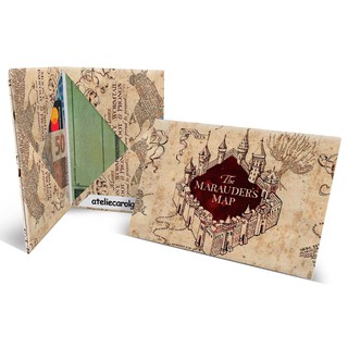 Porta Cartões Dobra Mapa Do Maroto Harry Potter Carteira Slim para a CNH