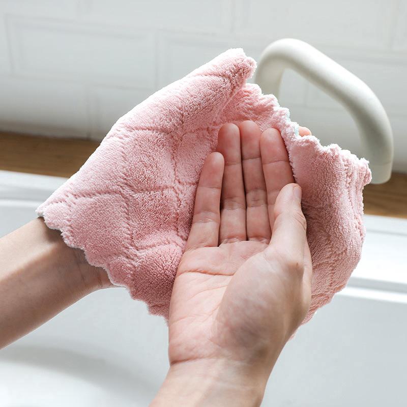 Pano De Microfibra Super Absorvente Para Lavar As Mãos/Toalha De Cozinha (5)