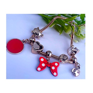 Pulseira Bracelete Estilo Pandora Disney Minnie Berloques Diversos