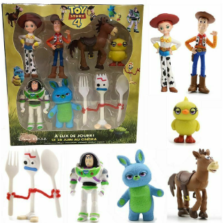 7 Pcs Toy Story Woody Buzz Lightyear Jessie Bulleye Mini Figuras Presente Brinquedos Definir