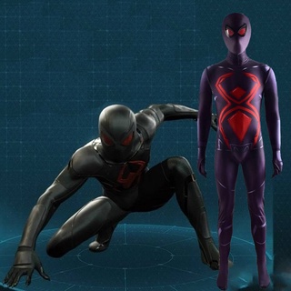 Jason PS4 Spiderman Terno Escuro Homem Aranha Traje Cosplay Bodysuit Calças Justas Headgear Criança Adulto Doctor De Halloween (1)