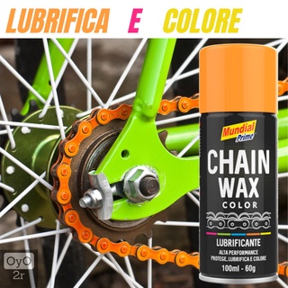 Lubrificante Colorido para correntes de motos e bicicletas - Chain Wax Color - Mundial Prime MP1 - Laranja
