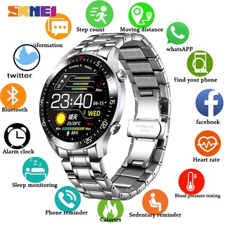 SKMEI 2021 Novo Relógio Inteligente Bluetooth Steel belt smartwatch para ios Android